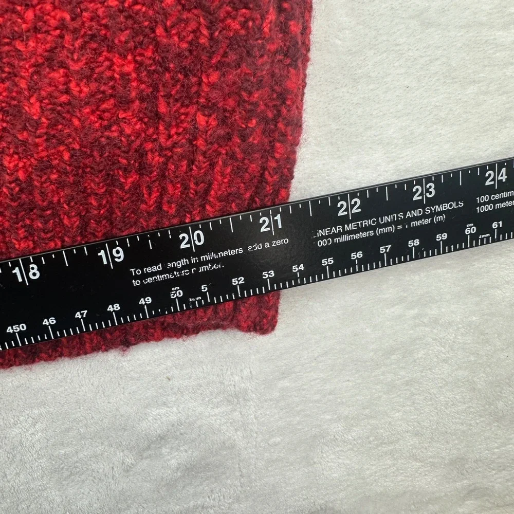 Madewell Red Crew Neck Sweater Knit Pullover Wool Blend Womens Size S EUC